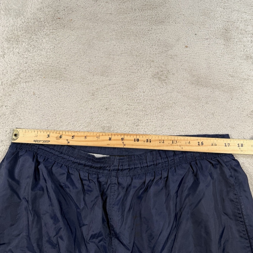 Vintage Adidas Windbreaker Pants Mens Large Navy Lined Drawstring Zip Ankle Gym - Picture 8 of 11